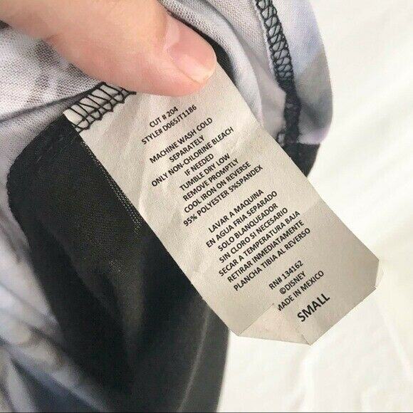 Disney NWT Junior Small Alice In Wonderland Watercolor Black Sketch Tank Top - Picture 4 of 8